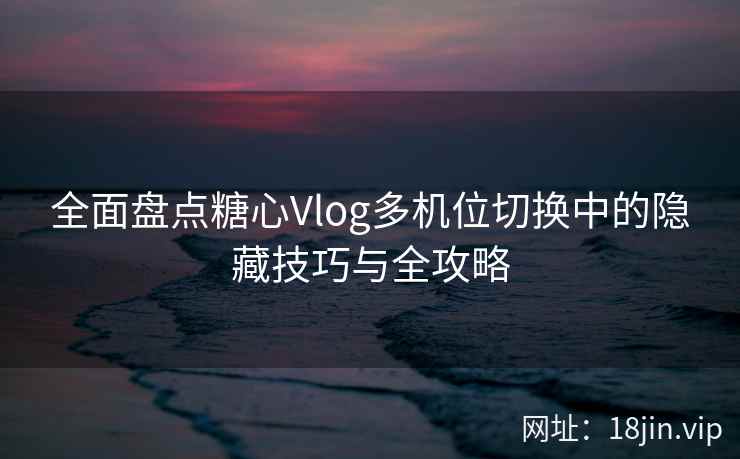 全面盘点糖心Vlog多机位切换中的隐藏技巧与全攻略